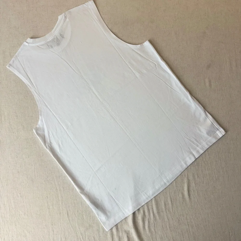 Sinnerseeking Souls Mens Graphic Muscle Tee Tank Top‎ White Large Made in USA